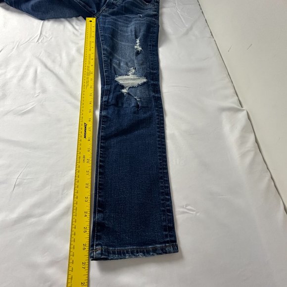 American Eagle Jeans Men 24x26.75* Airflex Distressed Skinny Blue Stretch - Picture 11 of 16